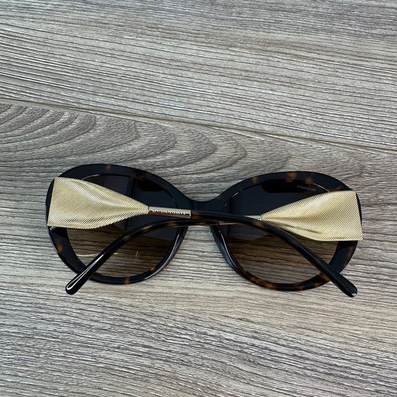 Burberry Gabardine Stylish Tortoiseshell Sunglasses Gold Italy Glasses main image 9